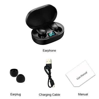 E6S TWS Bluetooth Earphones Wireless Bluetooth Headset Noise Cancelling Headsets With Microphone Headphones For Xiaomi iphone