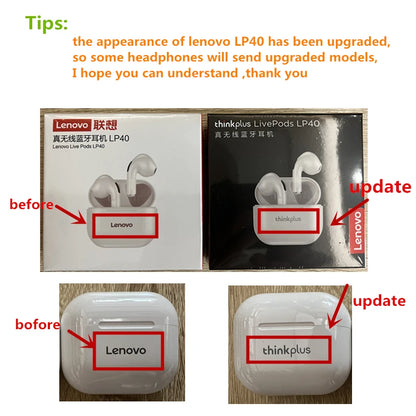 Lenovo LP 40 Bluetooth Oordopjes - Wireless Earphones