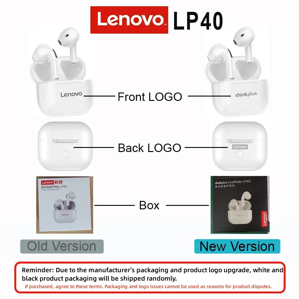 Lenovo LP 40 Bluetooth Oordopjes - Wireless Earphones